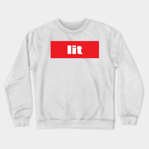 Lit Crewneck Sweatshirt by ProjectX23Red